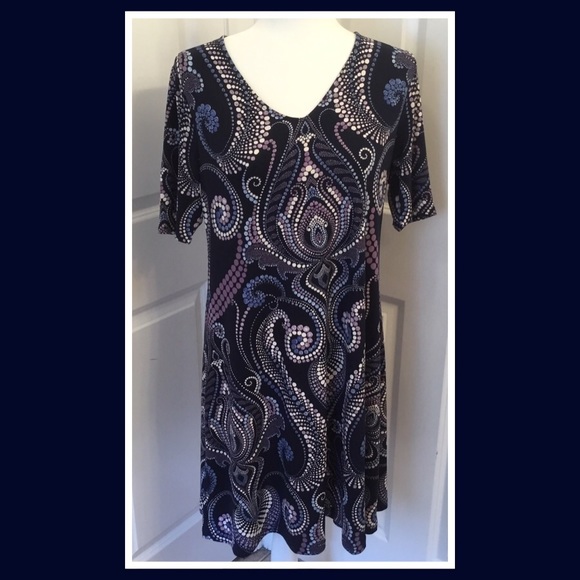 Chico's Dresses & Skirts - Chico's Paisley Cross Back Short Dress NWT Small 0